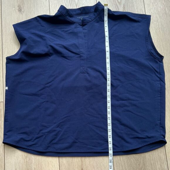 Figs Rafaela Oversized Mandarin Collar Short Sleeve Scrub Top Size XXL - Picture 12 of 16